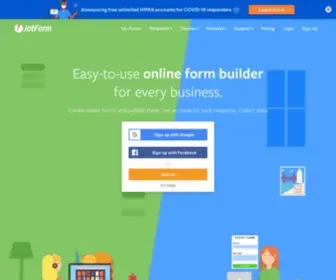 Jotform.us(Free Online Form Builder & Form Creator) Screenshot
