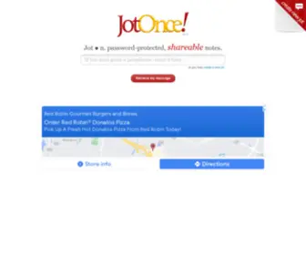 Jotonce.com(Password-Protected, Shareable Notes) Screenshot