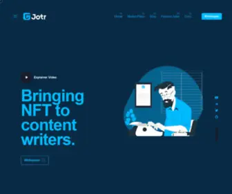 Jotr.finance(#1 Decentralized NFT Marketplace for Content Writers) Screenshot