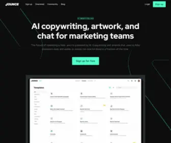 Jounce.ai(Unlimited Free AI Copywriting) Screenshot