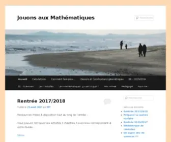 Jouons-Aux-Mathematiques.fr(Jouons) Screenshot