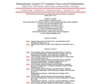 Journal-1.eu(International Journal of Computer Discovered Mathematics) Screenshot