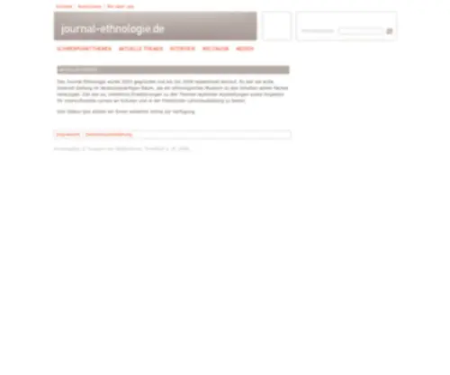 Journal-Ethnologie.de(Schwerpunktthema) Screenshot