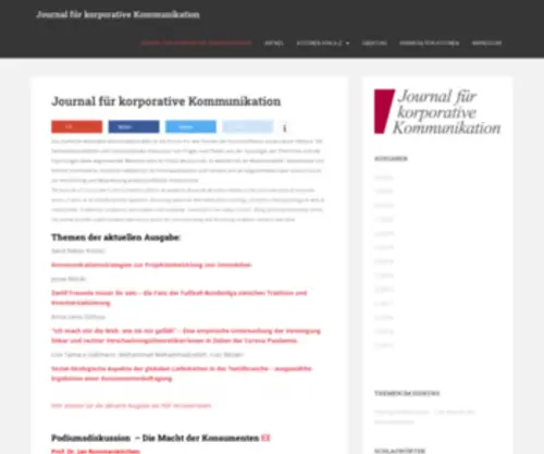 Journal-KK.de(Das Journal für alle Themen der Kommunikation korporativer Akteure. Herausgeber) Screenshot