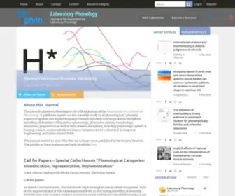Journal-Labphon.org(The journal Laboratory Phonology) Screenshot