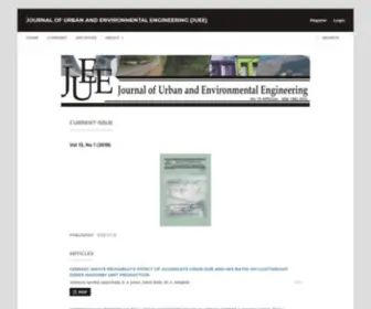 Journal-Uee.org(Journal of Urban and Environmental Engineering (JUEE)) Screenshot