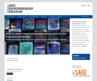 Journalaee.org(Journal of Arts Entrepreneurship Education) Screenshot