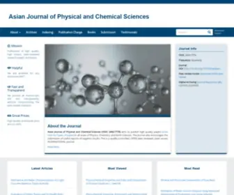 Journalajopacs.com(Asian Journal of Physical and Chemical Sciences) Screenshot