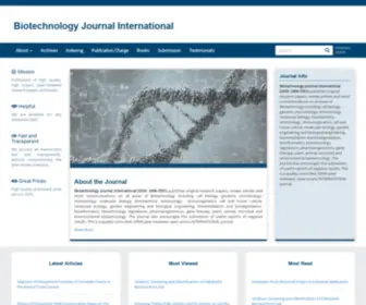 Journalbji.com(Biotechnology Journal International) Screenshot