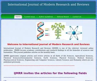 JournalijMRR.com(International Journal of Modern Research and Reviews) Screenshot
