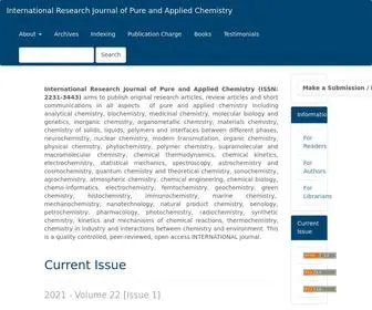 JournalirjPac.com(International Research Journal of Pure and Applied Chemistry) Screenshot