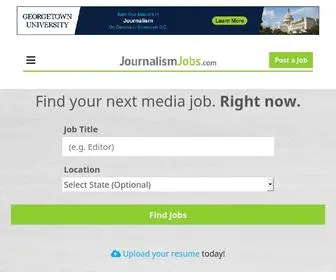 Journalismjobs.com(The Job Board for Media Professionals) Screenshot