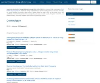 Journaljabb.com(Journal of Advances in Biology & Biotechnology) Screenshot