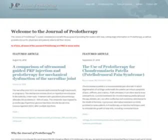 Journalofprolotherapy.com(The Journal of Prolotherapy) Screenshot