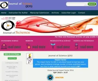 Journalofscience.net(Journal of science) Screenshot