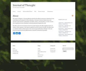 Journalofthought.com(Journal of Thought) Screenshot