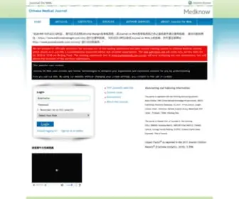 Journalonweb.com.cn(Chinese Medical Journal On Web) Screenshot