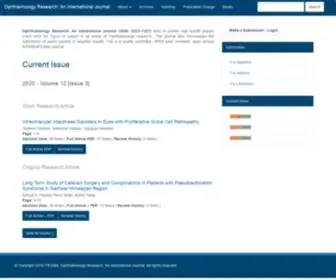 Journalor.com(Ophthalmology Research) Screenshot