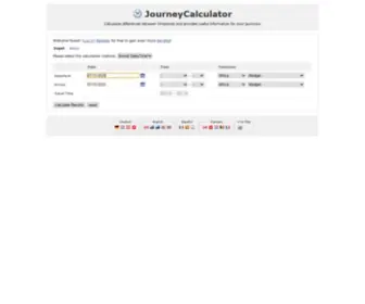 Journeycalculator.com(Calculates differences between timezones and) Screenshot