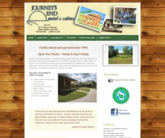 Journeysendmotel.com(Journey's End Motel & Cabins) Screenshot