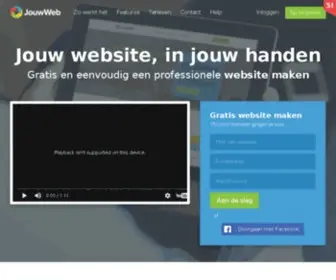 Jouwweb.be(Maak als beginner in een paar stappen je eigen website inclusief gratis .BE) Screenshot
