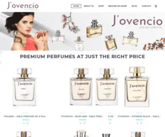 Jovencioperfumes.com(J'ovencio) Screenshot