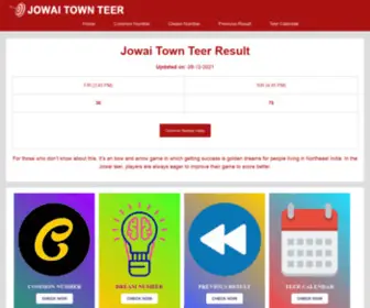 Jowaitownteer.com(Jowai Town Teer) Screenshot