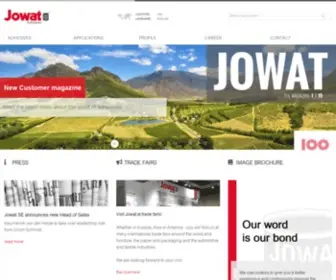Jowat.com(Jowat SE with headquarters in Detmold) Screenshot