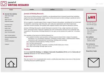 Jowr.org(The Journal of Writing Research) Screenshot