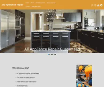 Joyappliancerepair.com(Major Appliance Repair San Jose) Screenshot