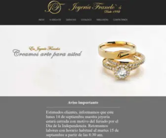 Joyeriafranelos.com(Anillos de Compromiso) Screenshot