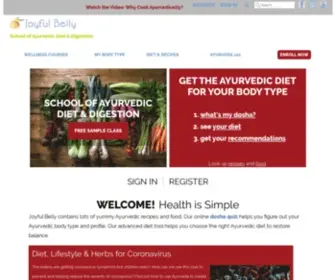 Joyfulbelly.com(Joyful Belly School of Ayurveda) Screenshot