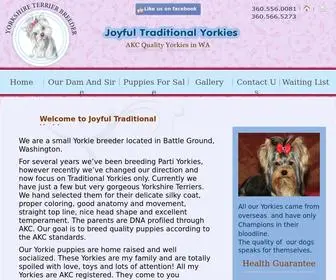 Joyfulyorkie.com(AKC Yorkie for sale in Oregon) Screenshot