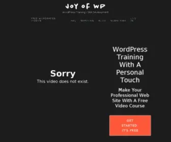 Joyofwp.com(Free WordPress Video Course For Beginners And Beyond) Screenshot