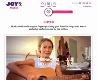 Joyrxmusic.org(Music medicine) Screenshot