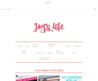 Joyslife.com(Quilting, Crafts, Tutorials & Recipes) Screenshot