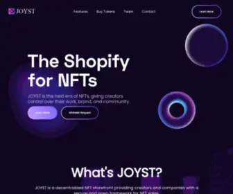 Joyst.xyz(The Shopify of NFTs) Screenshot
