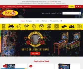 Joystixamusements.com(Pinball Machines for Sale in Houston) Screenshot