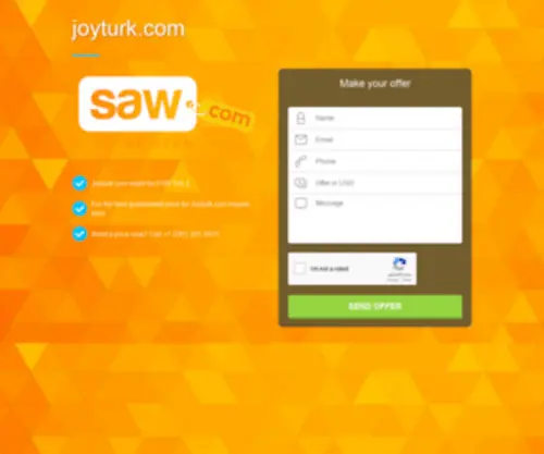 Joyturk.com(Domain name is for sale) Screenshot