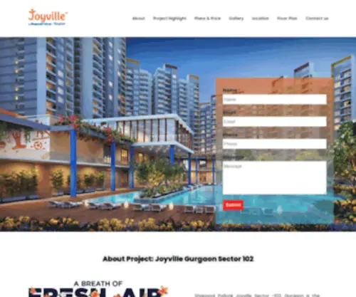 Joyvillegurugram.com(Shapoorji Pallonji Joyville) Screenshot