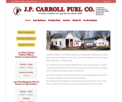 Jpcarrollfuel.com(A Family Tradition of Loyal Service since 1946) Screenshot