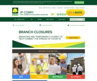 Jpcorry.com(Builders Merchants) Screenshot