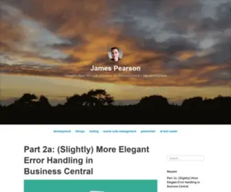 Jpearson.blog(Thoughts about Microsoft Dynamics 365 Business Central) Screenshot