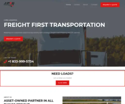 Jpeglogistics.com(Freight First Transportation) Screenshot