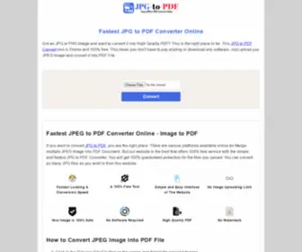 JPGtopdf.site(Fastest JPG to PDF Convert Online for Free) Screenshot