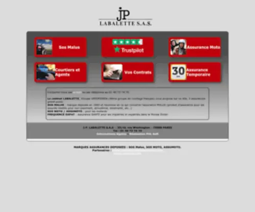 Jplabalette.com(Cabinet JP Labalette Assurances : Spécialiste assurance auto moto pour malus alcoolémie retrait de permis) Screenshot