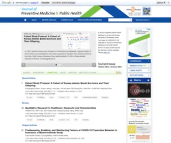 JPMPH.org(Journal of Preventive Medicine & Public Health (JPMPH)) Screenshot