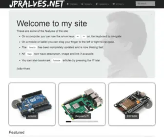 Jpralves.net(Joao Alves personal site with information related to electronics) Screenshot
