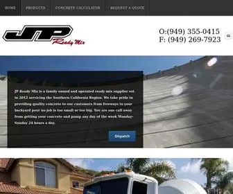 Jpreadymix.com(Ready Mix Concrete Delivery in Orange County California Competitive Pricing) Screenshot