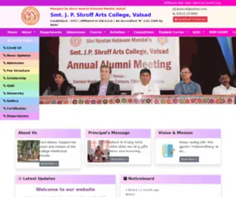 Jpsartsvalsad.com(J. P. Shroff Arts College) Screenshot